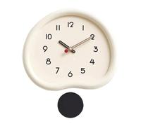 HLHLOP777 Horloge Murale Non Drilling Creative Simple Wall Swing Clock Horloge Pendule(Blanc,Grand)