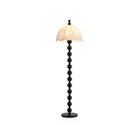 HLHLOP777 Lampadaire Fabric Shade Living Room Floor Lamp Hotel Bedroom Bedside Decorative Wooden Vertical Table Lamp Black Lampes d'angle sur pied
