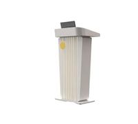 HLHLOP777 Pupitre d’Enseignant Pupitre Parlant en Acier Inoxydable, Support de Podium for Salle uditorium, réunion Chaire portative(Blanc)