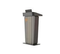 HLHLOP777 Pupitre d’Enseignant Pupitre Parlant en Acier Inoxydable, Support de Podium for Salle uditorium, réunion Chaire portative(Grigio)