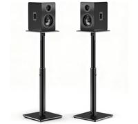 Hlieeosfcn Supports de Haut par Paire,Lot de Supports d'enceintes réglables en Hauteur,Supports d’Enceintes universels Noirs réglables en Hauteur de 720 mm à 1200 mm,Jusqu'à 15KG