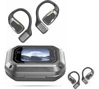Hliloy Awaze Sound Labs XP2-m98 Pro Edition Écouteurs Bluetooth alimentés par AI, écouteurs erazer XP6 Ai, écouteurs Awaze, écouteurs Bluetooth intelligents à écran tactile antibruit étanches (argent)
