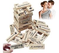 Hlimind 48 Pièces Jeu de Tour de Blocs, La Langue Español Blocs Bois Érotiques, Juegos de Citas Sexuales de Parejas Para Adultos,Regalos Para Una Cita Nocturna, Las Parejas Apilan Madera