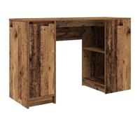 hliofuir Bureau aspect bois vieilli 120 x 42 x 76 cm | Secrétaire compact pour le salon et le bureau à domicile avec plateau de table stable et espace de rangement pratique pour