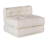 hliofuir Canapé modulaire crème 70 x 70 x 54 cm | Fauteuil de sol flexible en coton pour des heures de lecture confortables dans le salon ou la chambre d'amis.