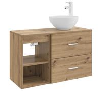 hliofuir Ensemble de meubles de salle de bain 2 pièces - Montage mural - En | Duo de meubles muraux peu encombrants en bois pour la salle de bain avec armoire, armoire d'appoint et perceuse.