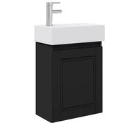 hliofuir Ensemble de meubles de salle de bain avec robinet de lavabo | Lavabo compact pour toilettes d'invités et petite salle de bain : armoire murale peu encombrante avec robinet et vidage.