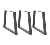 hliofuir Lot de 3 patins de table en métal en forme de V - 100 x 73 cm | Pieds de meubles solides en forme de V pour salle à manger et étude. Avec vis d'équilibrage au sol et matériel de montage.