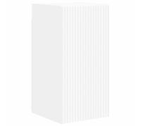 hliofuir Meuble TV mural en bois blanc 30 x 31 x 60 cm | Étagère suspendue fine pour chambre à coucher et salon avec porte rabattable à 90° et compartiments intérieurs structurés.