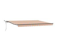 hliofuir Store électrique à bras articulé - 450 x 300 cm - Multicolore - Rétractable - Avec télécommande et capteur de lumière du vent - Protection solaire stabilisée pour terrasse, balcon et jardin