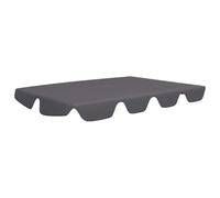 hliofuir Toit de rechange pour balançoire de jardin Anthracite 150 x 105 cm | Protection solaire pour votre balancelle de jardin sur terrasse ou balcon. Toile en polyester robuste avec revêtement en PVC.