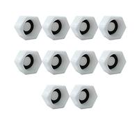 HLIWS 10 Pièces G1/2 BSP Capuchon de fermeture avec filetage intérieur,Bouchon d'obturation et rondelle(Filet femelle)