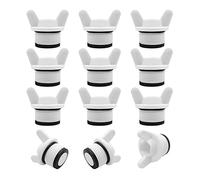 HLIWS 12 Pcs Mâle Filetage extérieur Pipe Hex Bouchon,pour Les tuyaux d'eau | PPR, blanc, 3/4 pouce, bonne étanchéité, résistant, convient pour obturer les sorties lors des travaux d'entretien