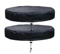 HLIWS 2 Pièces Filet pour Citerne de Pluie, Filet de Protection Réglable, Housse pour Tonneau De Pluie, avec Cordon De Serrage, Protection Contre Les Moustiques Et Les Feuilles (65 *10 cm, 55 gallons)
