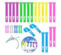 HLIWS 20 Pièces Anti-Slip Fixe Clip de la Carte Plastique,8 Pièces Silicone Coupe-Vent Boucle Crochet Antidérapant,Empêchez Le Cintre d'être emporté