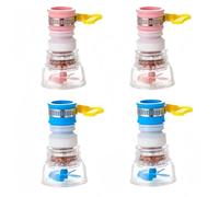 HLIWS 4 Pièces de Robinet Rotatif à 360 Degrés Filtre,Dispositif d'économie d'eau du robinet, d'eau à économie d'eau et anti-éclaboussures pour la cuisine et la salle de bain(rose,bleu)