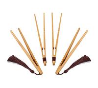 HLIWS 4 Pièces pince grille pain,Pinces en Bambou,Pince à toasts,Pince à Thé,pour Cuisson,Pain,Thé aux Fruits(2 ficelles, 2 épis de blé)