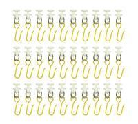 HLIWS 40 pièces Rail intérieur Rideau Poulie à Rideaux en Plastique Blanc,40 pièces Crochet de Rideau,pour Rideaux de Douche Porte et Fenêtre