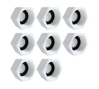 HLIWS 8 Pièces G1 BSP Capuchon de fermeture avec filetage intérieur,Bouchon d'obturation et rondelle(Filet femelle)