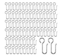 HLIWS 80 pièces Crochets agrafes pour Rideaux,Crochets Rideaux Rail,Crochet pour Rideau en Zinc à Usage intensif,pour Les Rideau de Porte,etc(40x20mm)