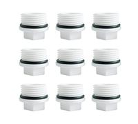 HLIWS 9 Pièces G3/4 BSP Capuchon de fermeture avec filetage intérieur,Bouchon d'obturation et rondelle(Filets externes)