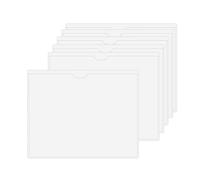 HLIWS A4 Porte Etiquette Adhesif - 6 Pièces Pochette Carte avec Ouverture sur le Dessus, Style Horizontal, Pochette Plastique A4, pour Protéger vos Cartes (Format Intérieur:21 * 29.7cm)