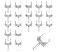 HLIWS Clips de Tuyau en Plastique, 20 pièces Support en U, Clip de Tuyau en PPR Blancs, Clips Fixes, Pour la plomberie et la tuyauterie, Vis non incluses (Diamètre intérieur 32mm)