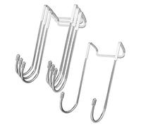 HLIWS Crochet Douche-4 Pièces 4,5cm Crochet Porte Double,crochet mural cabine de douche,pour serviettes de salle de bain(Forme en S)