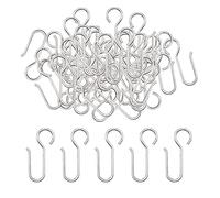 HLIWS Crochets agrafes pour Rideaux,40 pièces Crochets Rideaux Rail,Crochet pour Rideau en Zinc à Usage intensif,pour Les Rideau de Porte,etc(50x28mm)
