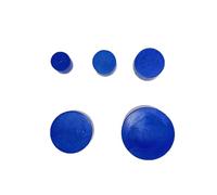 HLIWS Lot de 25 Pièces Bouchon Tube Rond en Plastiqueen 5 Tailles, Bouchon Pied de Chaise, Cache Tuyau Plomberie, Adaptés pour Remplir, Cacher, Couvrir et Décorer Les Trous D'extrémité (Bleu)