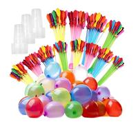 HLIWS Lot de 444 Ballons D'eau, Ballon à Eau Mélangé Coloré, Ballons à eau Auto-scellants à Remplissage Rapide, Convient pour le Jardin, la Piscine, la Fête des Ballon D'eau à la Plage (12 Tiges)