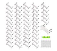 HLIWS Lot de 50 Non-Trace Crochets de Support Murals,Suspensions de cadre en aluminium,pour accrocher des tableaux,des photos de mariage,des miroirs