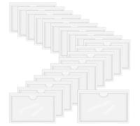 HLIWS Porte-étiquettes Transparents,20 Pièces horizontal Pochettes Pour Cartes D'index,Pour Classeur Autocollant,Organiser Et Protéger Les Cartes(Taille intérieure:10.9 * 7.5cm)