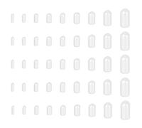 HLIWS Protections de Filetage de vis - Lot de 180 Caoutchouc PVC Capuchons Ronds, Couvercle en Caoutchouc, Cache Vis Blanche, pour Tubes Ronds (20 de Chaque Taille, Diamètre Intérieur : 2-10 mm)