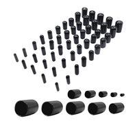 HLIWS Protections de Filetage de vis-Lot de 200 Caoutchouc PVC Capuchons Ronds,Couvercle en Caoutchouc,pour Tubes Ronds(10 Tailles, diamètre intérieur 2-11mm)