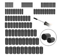 HLIWS Protections de Filetage de vis-Lot de 200 Caoutchouc PVC Capuchons Ronds,Couvercle en Caoutchouc,pour Tubes Ronds(10 tailles)