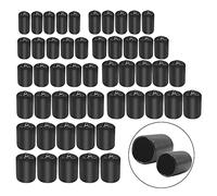 HLIWS Protections de Filetage de vis-Lot de 50 Caoutchouc PVC Capuchons Ronds,Couvercle en Caoutchouc,pour Tubes Ronds(10 Tailles, diamètre intérieur 12-21mm)