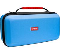 Hljhj-Gxtrust 1252b Pochette Xl Pour Nintendo Switch 2, Étui Switch De Protection Avec Conception Antichoc, Poignée, Housse Avec Pochette Pour Accessoires, 4 Joy-Cons Et 12 Jeux, Bleu