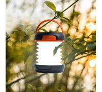 HLJHJ-- HEC0080 - Lanterne Torche Solaire USB Nomade et Batterie Externe - Lampe Camping Rechargeable - 3 Types d'Éclairage - SolarLight Multi Orange