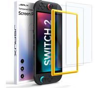 Hljhj-Verre Trempé Anti-Reflets Compatible Avec Nintendo Switch 2 2025 [Lot De 2], Couverture Intégrale Vitre Protection D'écran, Facile À Installer Avec Le Cadre De Guidage (Version Améliorée)