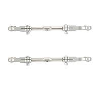 HLKSOUREZ 2 pièces de biellette de Suspension supérieure arrière RC, Liaison en Alliage d’Aluminium argenté pour Voiture RC Corally Kronos 6S 1/8, biellette de Suspension réglable Haute rési