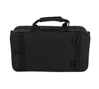 HLKSOUREZ Lade Black Foam Padded Thickened Ox Cloth STO for Clarinet, Clarinet STO with Strap, 600D with Two Compartments