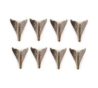 HLLR Meubles Pieds 8 PCS 20x26mm Antique Coin Protecteurs Bronze Ton Boîte Coins pour Meubles Décoration Pieds en Métal Artisanat Coin