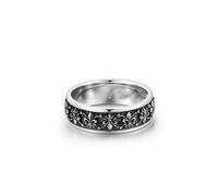 HLMIN Bague ouverte avec fleur d'iris pour homme et femme, bague vintage réglable avec nœud celtique brossé, élégante fleur de lys, bague en filigrane personnalisée en croix, fleur de déclaration