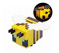 HLMNAKE Lampe de chevet Abeille Pixellisée, adorable veilleuse Abeille avec câble de recharge, 500 mAH 19.3 x 16.5 x 10.3 cm