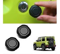 HLMNAKE Lot de 2 coques de décoration magnétiques pour trou de e voiture Suzuki Jimny JB64 JB74 2019-2024 (noir)