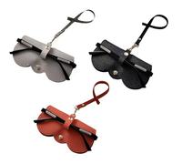 HLMYER Lot de 3 étuis plats pour lunettes de soleil en cuir PU, anti-rayures, portable, lot de 3 pour femme