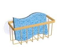 HLOOL Porte-éponge doré pour évier de cuisine, support pour éponge d'évier de cuisine, accessoires de cuisine dorés (doré)