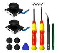 HLRAO 2-Pack Replacement Joystick Analog Thumb Stick Repair Kit for Nintendo Switch/Switch OLED Model/Switch Lite Joy-Con Controller Accessories Parts with Repair Tools