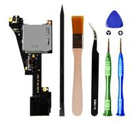 HLRAO Game Card Reader Cartridge Micro SD Card Slot Tray Headphone Jack Daughterboard Replacement Compatible with Nintendo OLED 2021 with Repair Tools
